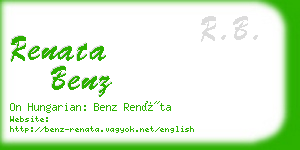 renata benz business card